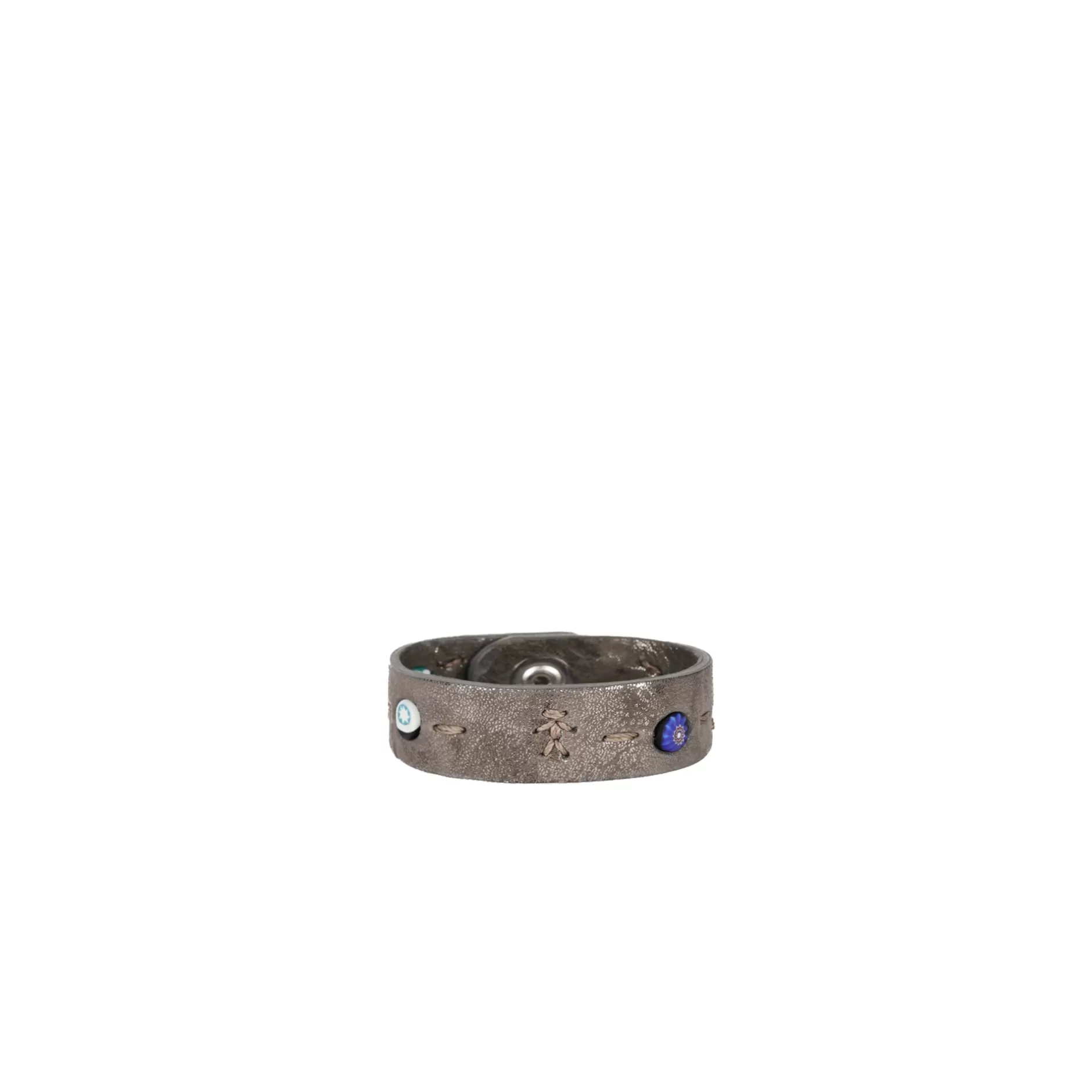 Online Colorful Metal Wash Lead Grey Leather Jewelry