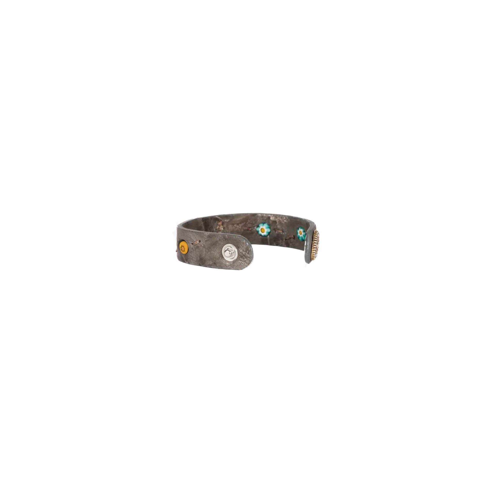 Online Colorful Metal Wash Lead Grey Leather Jewelry