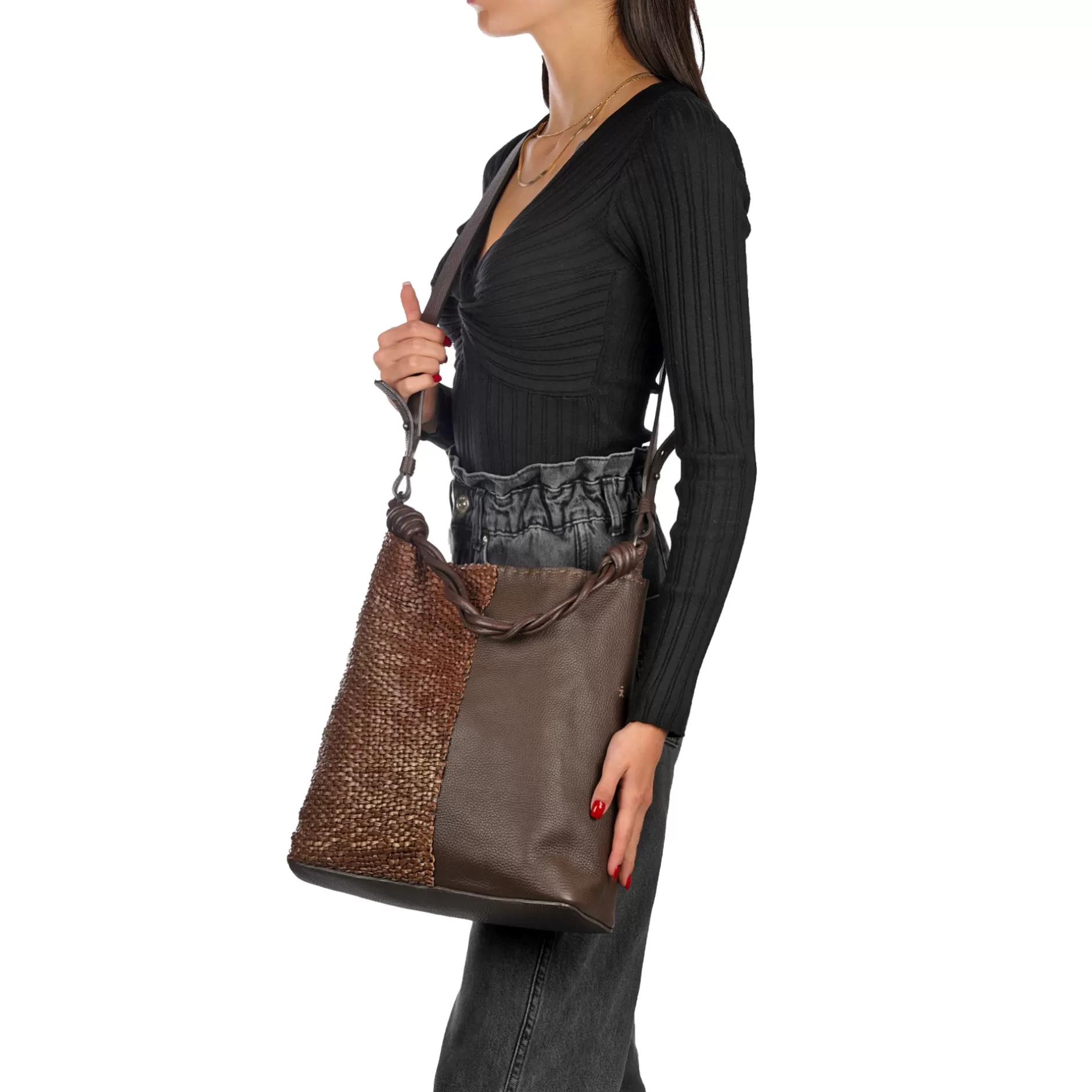 Cheap Emily L Intreccio Madreperla Brown Bags