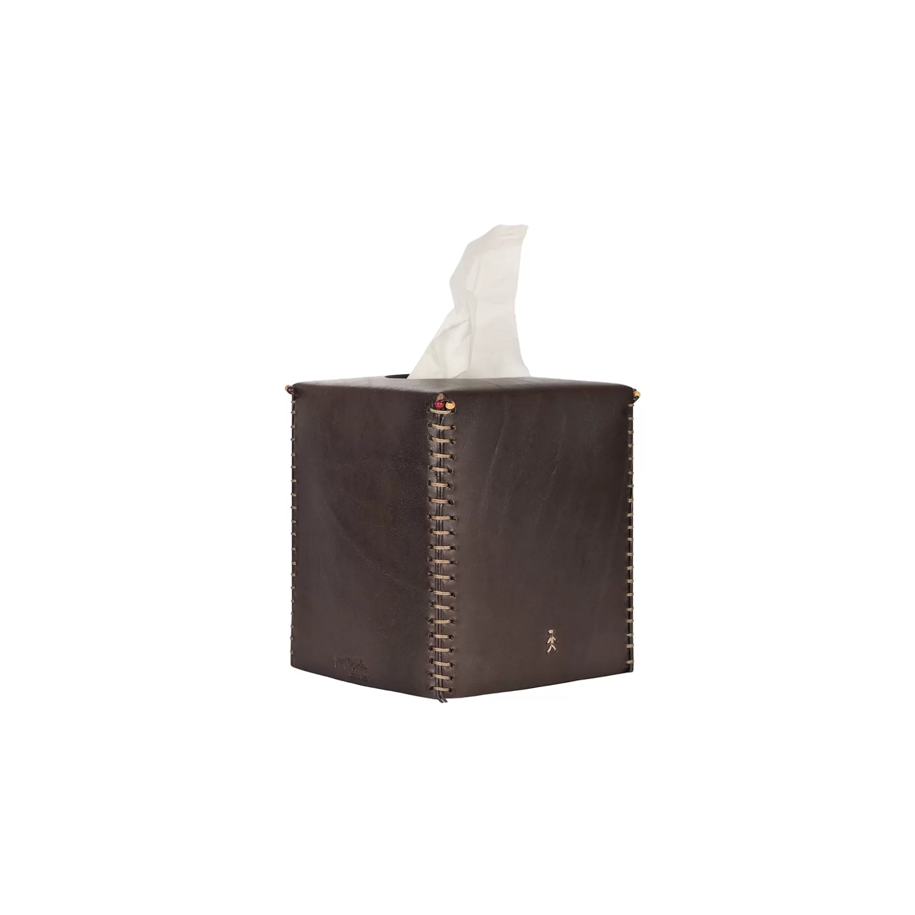 Flash Sale Kleenex Box Square Cuoio Dark Brown Decor