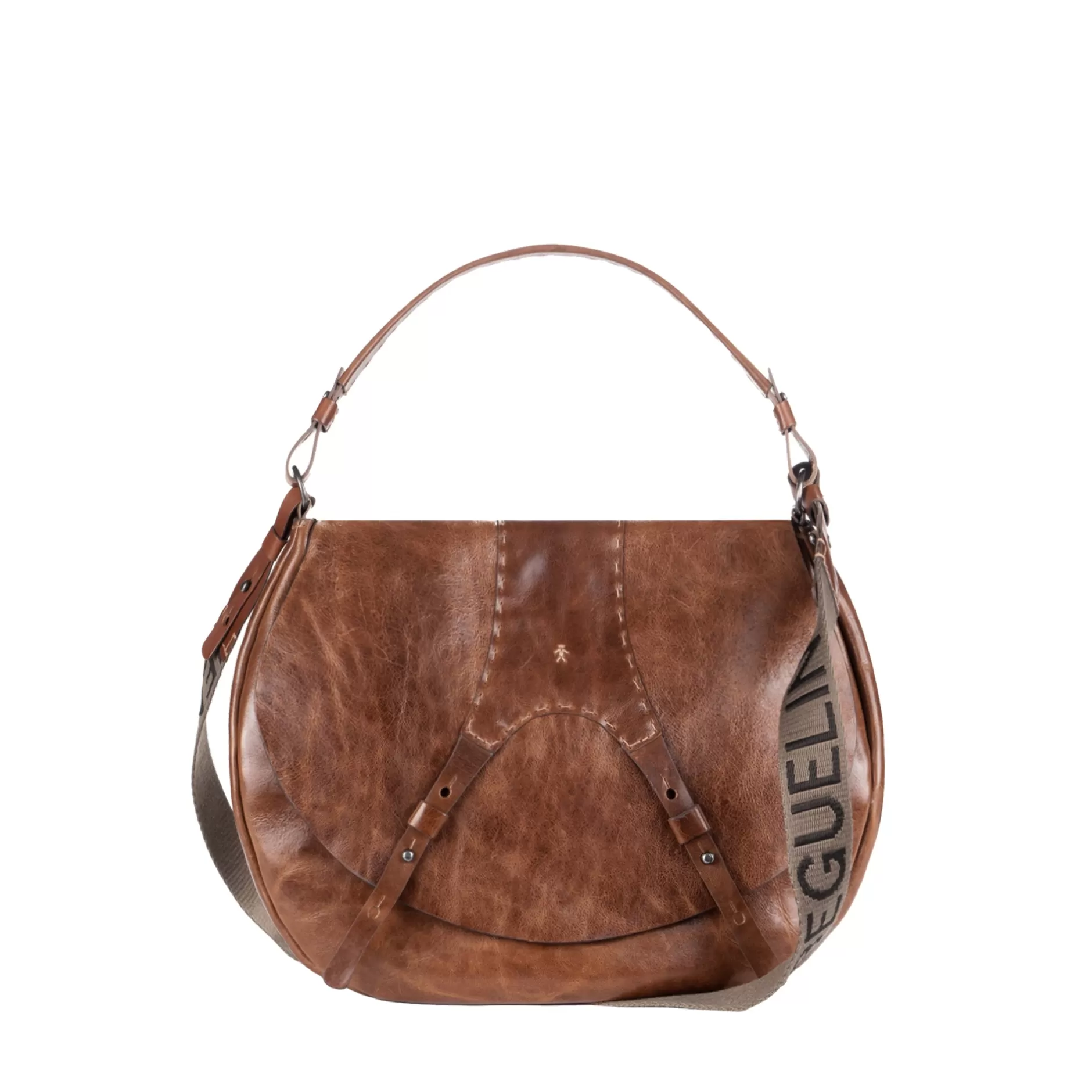 New New Sella Horse L Hb Vetrato Brandy Bags