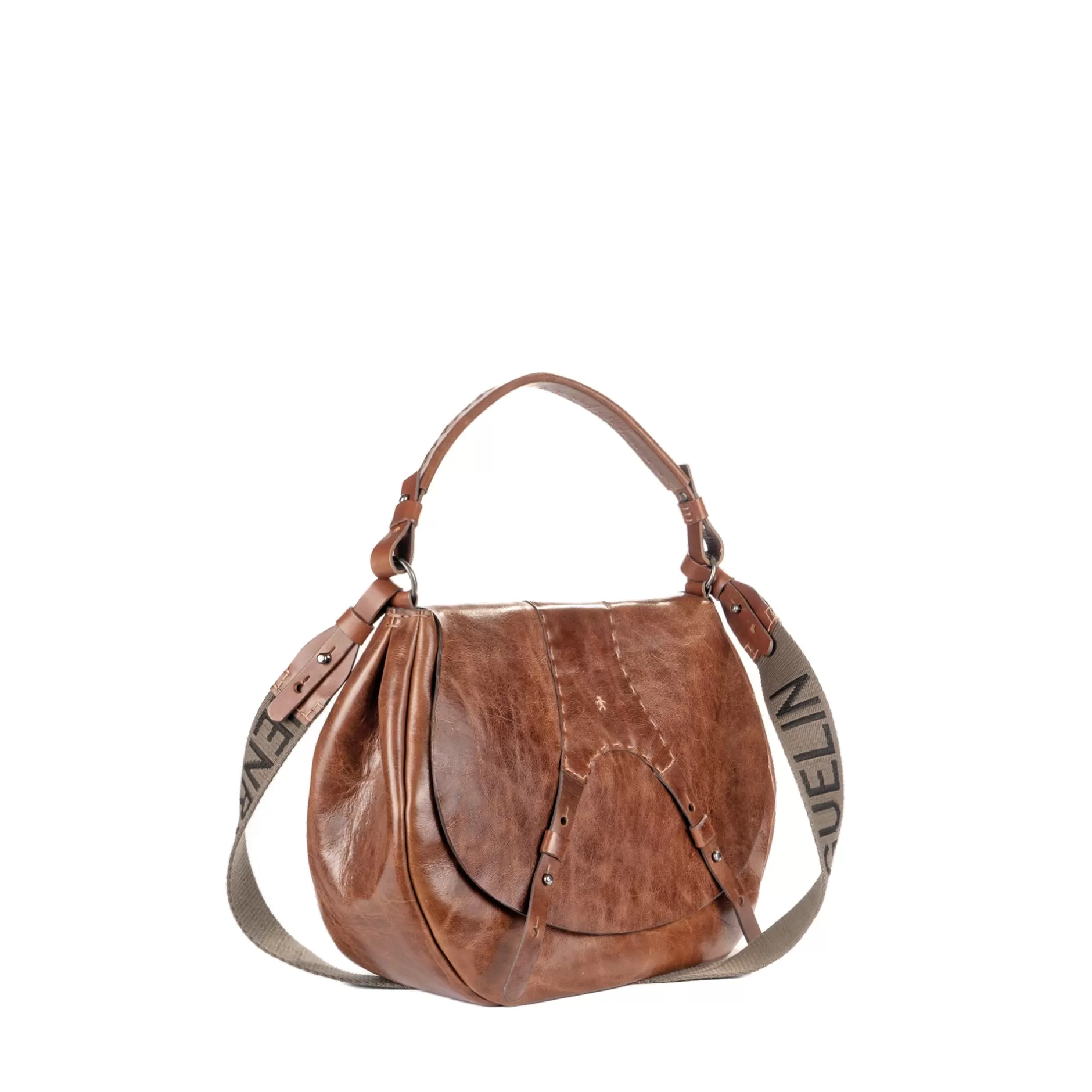 New New Sella Horse L Hb Vetrato Brandy Bags