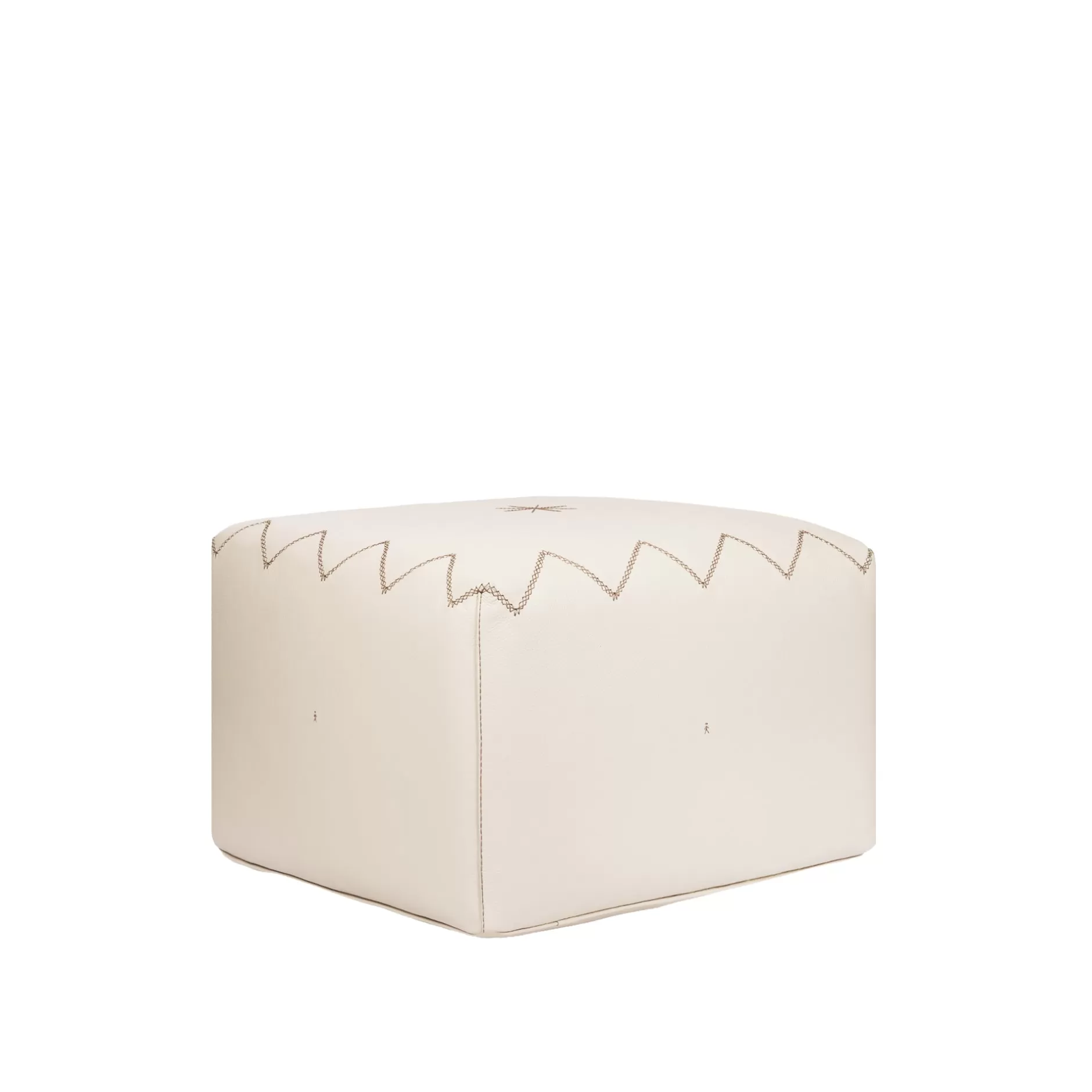 New Pouf New Claudia Muflone Chalk White Furniture