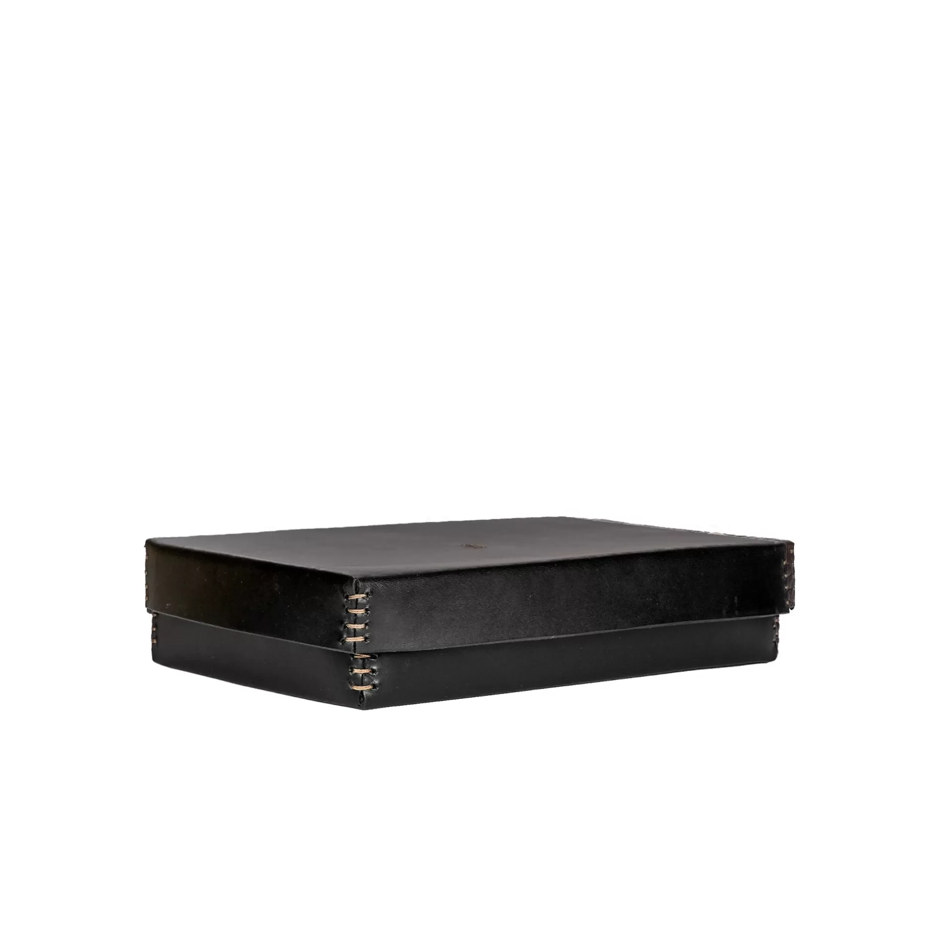 Discount Rectangular Leather Box Dado Black Decor