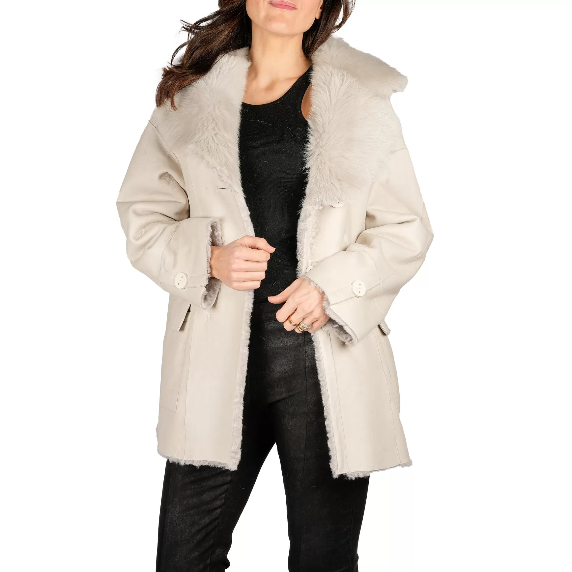 Cheap Reversible Caban Pacaja Gesso Women Coats And Clothes