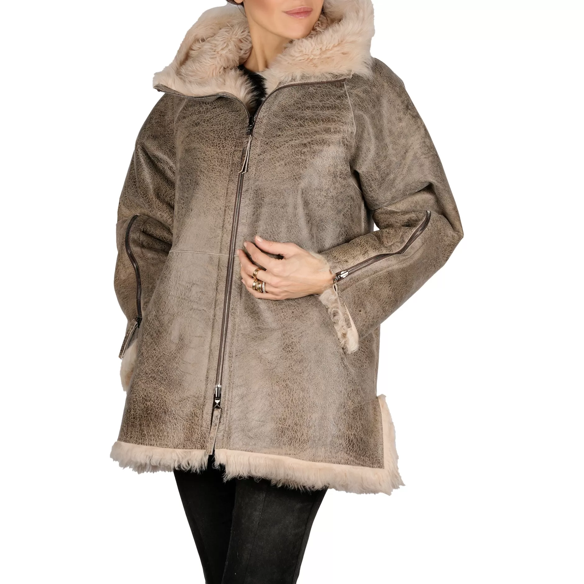 Clearance Reversible Parka Xadra Beige Women Coats And Clothes