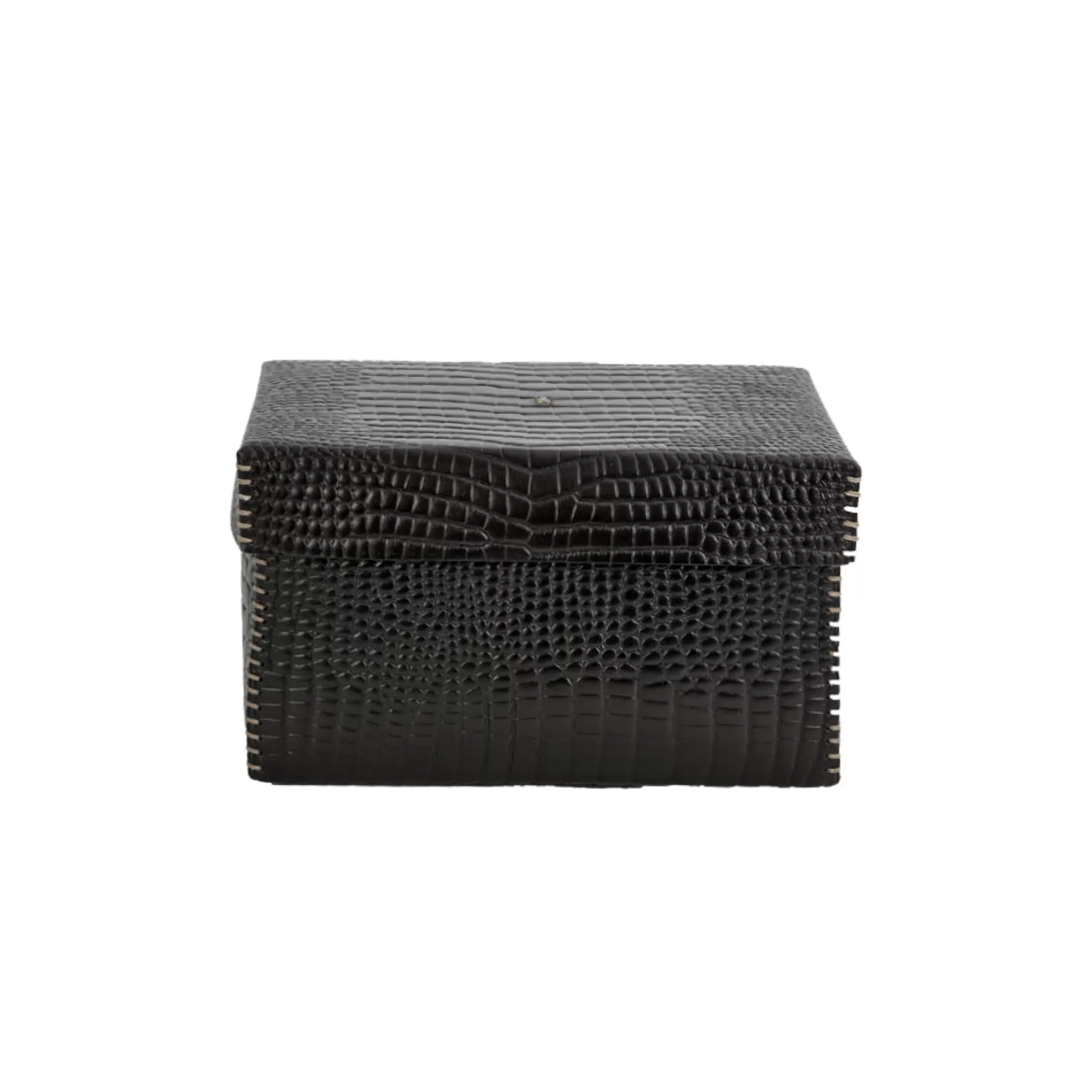 Outlet Scatola Liscia M Printed Crocodile Black Decor