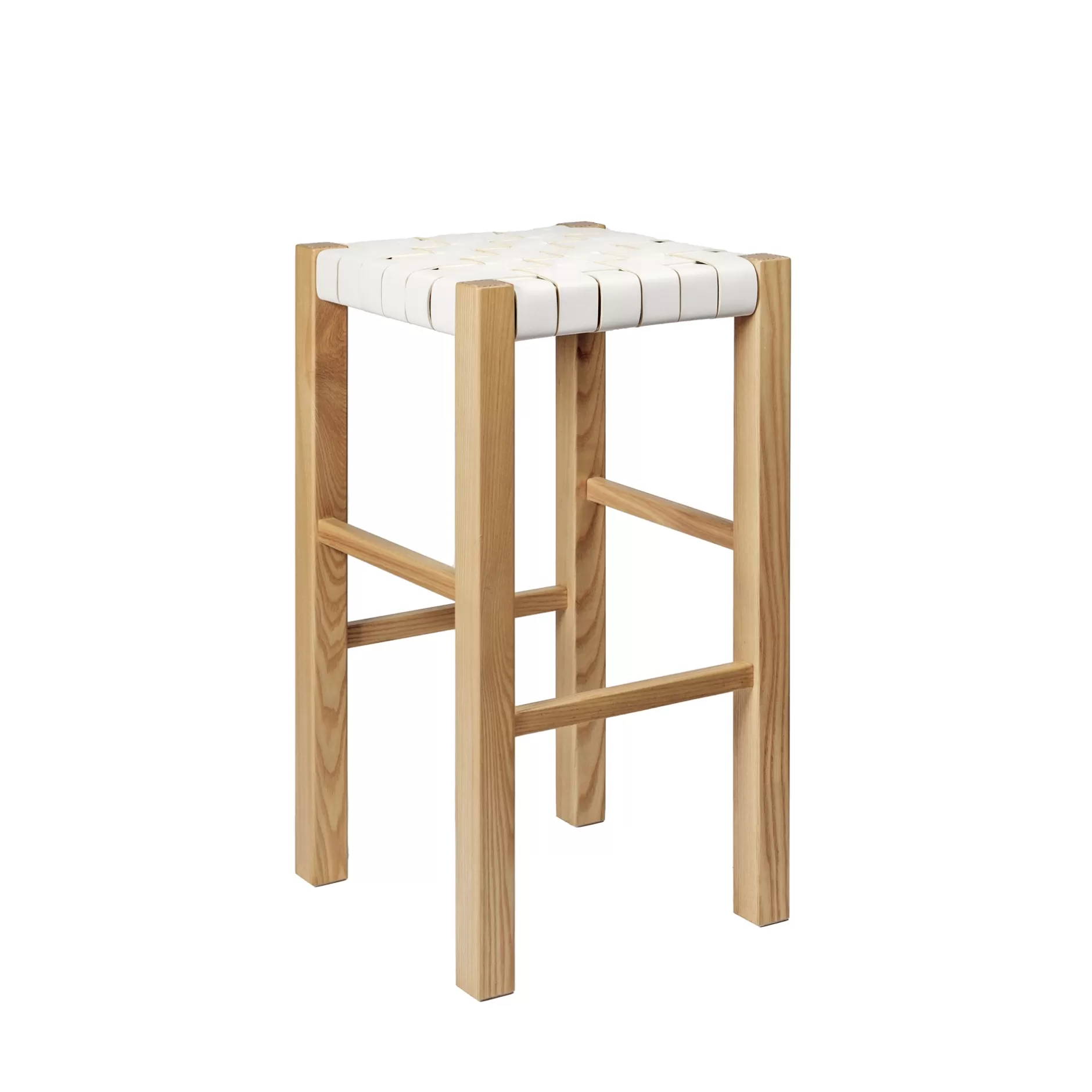 Clearance Sgabello Nestor Cuoio Incrociato White Furniture