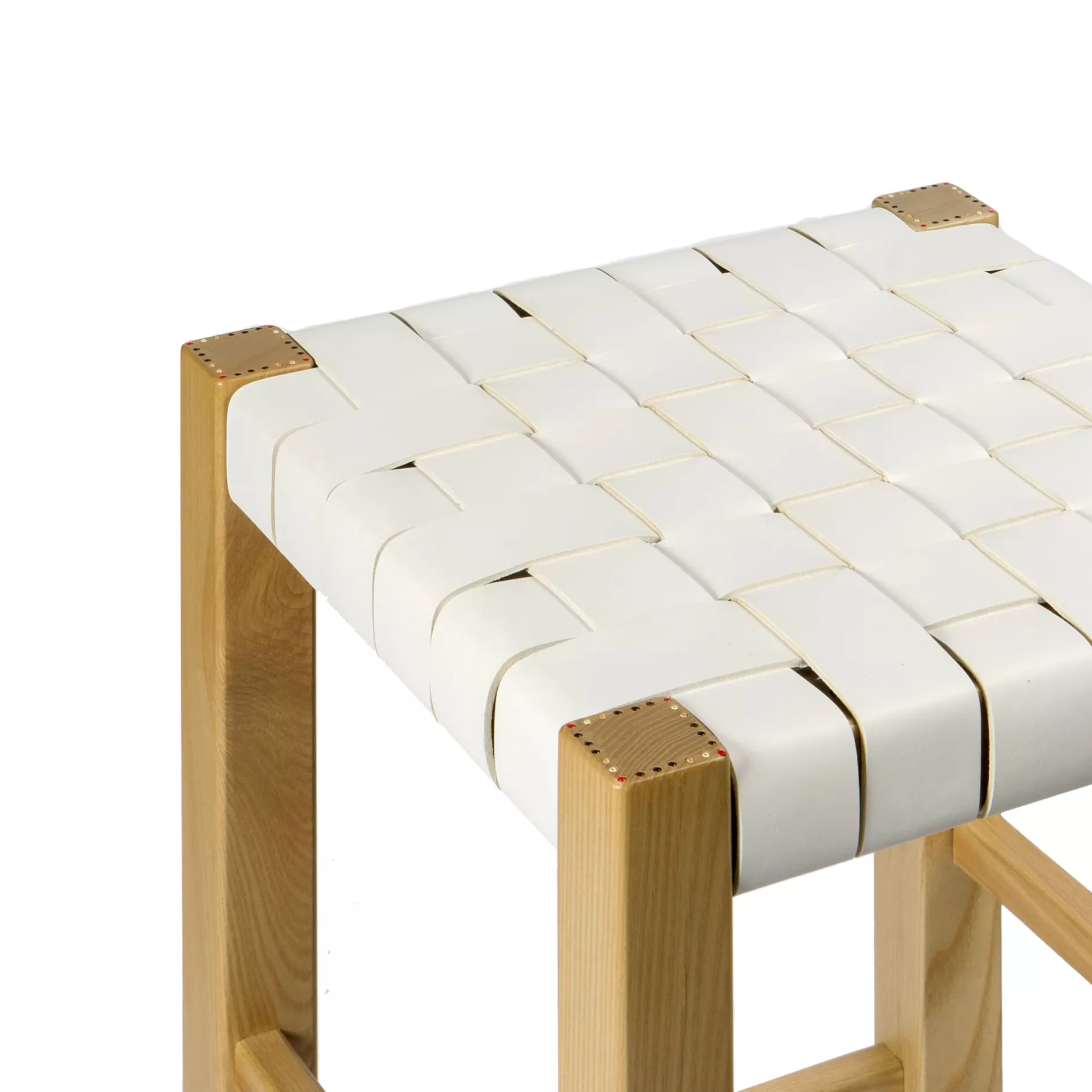 Clearance Sgabello Nestor Cuoio Incrociato White Furniture