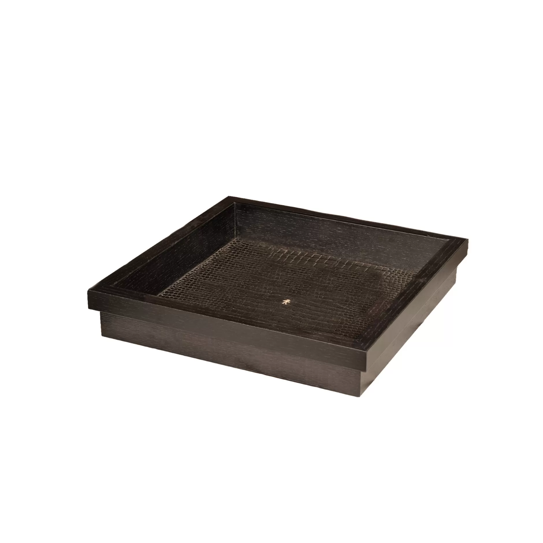 Cheap Square Wood Tray Dark Brown Decor