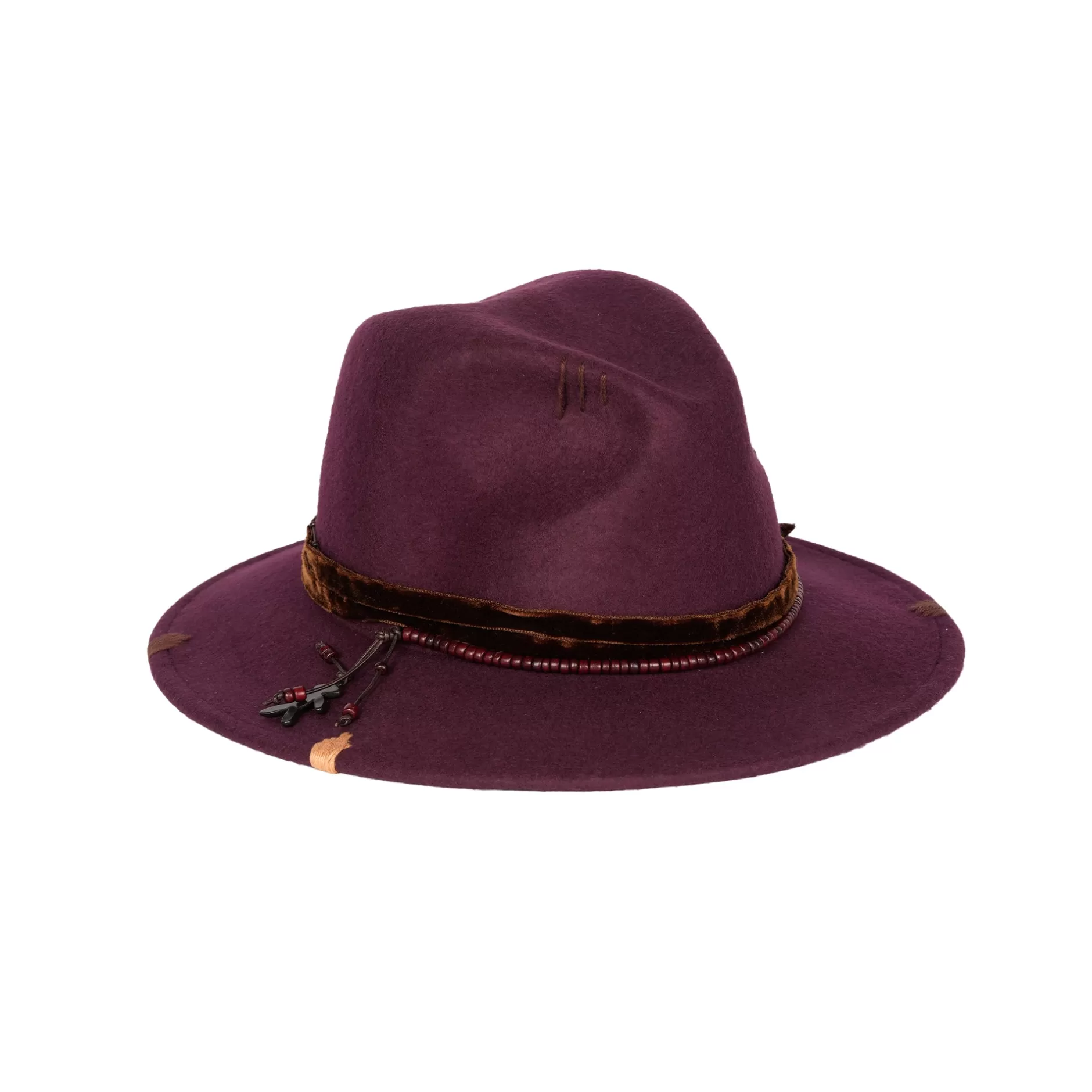 Flash Sale Velvet Hat Wool Burgundy Hats