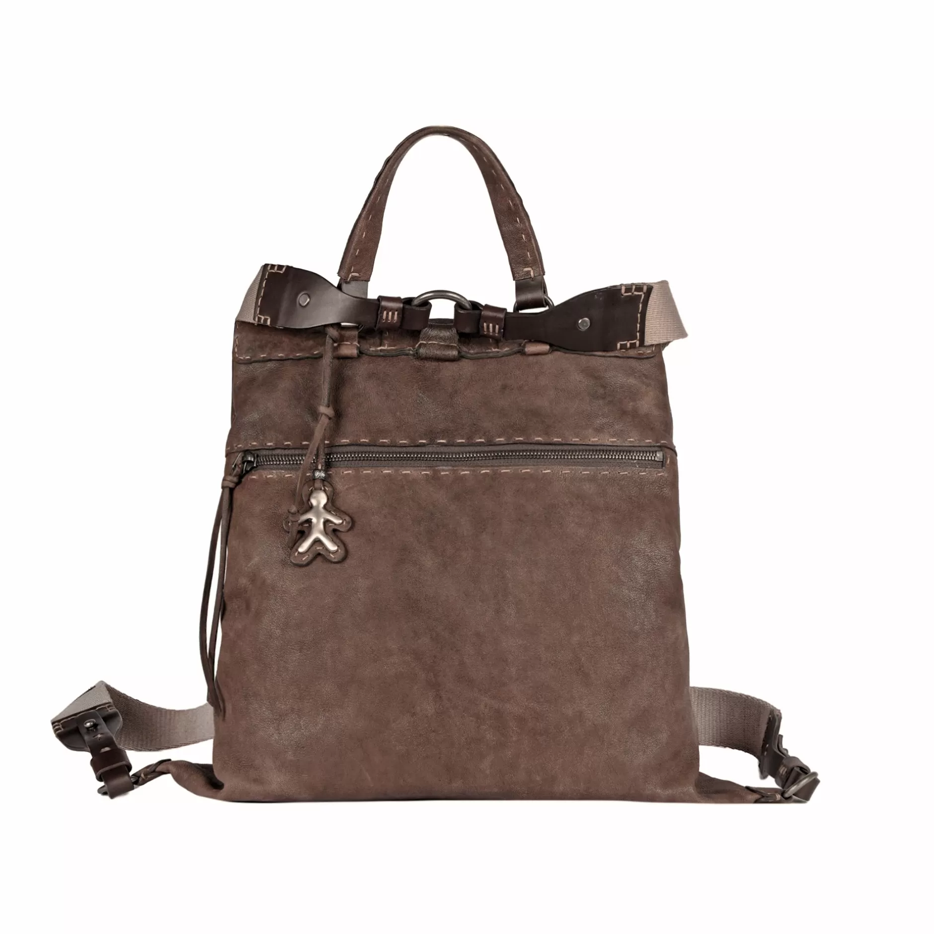 Store Zavorra Backpack Horse M Hb Grattato Dark Brown Bags